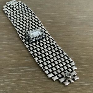 Silver Bracelet with Large Gemstone